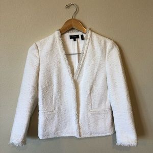 Theory Lindrayia White Tweed Jacket